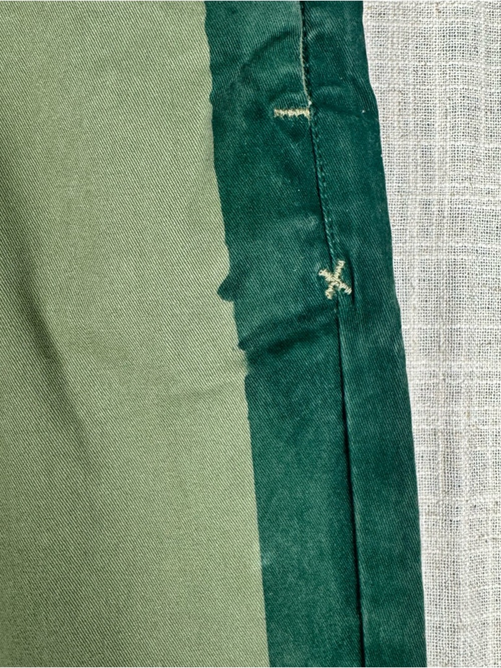 Scotch & Soda Olive Green Side Stripe Pants 33x32 Tailored Chino Trouser - Picture 5 of 9